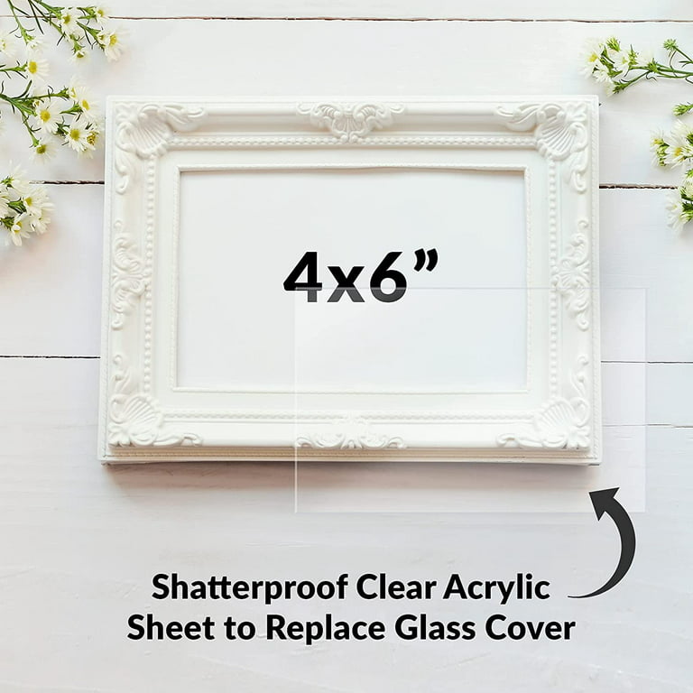 SimbaLux Acrylic Sheet Clear 4 x 6 Panel 0.04 Thick 1mm Plexiglass Board, Easy to Cut, Pack of 10