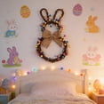 thumbnail image 4 of Easter Bunny Wreath, Spring Bunny Shaped Wreath with Bow, Artificial Flower Wreaths for Front Door Summer Farmhouse Holiday Wall Home Window Hanging Decor, 4 of 7