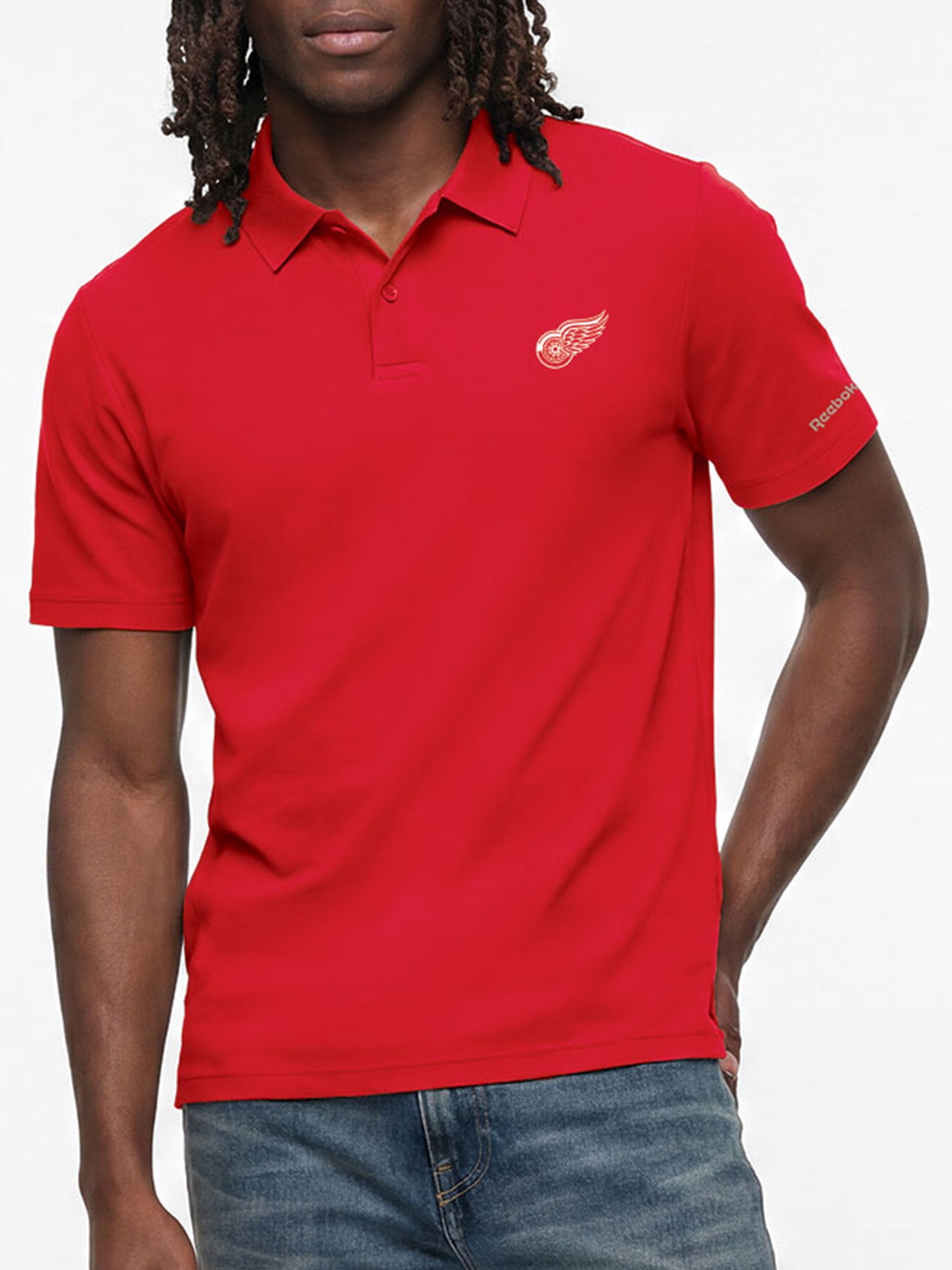 Detroit Red Wings Reebok Mens Short Sleeve Polo Shirt
