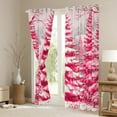 thumbnail image 3 of Manfei Pink Pine Curtains and Drapes,Tropical Plant Black Out Curtains,Natural Theme Curtains Pack of 2 (52x63 Each) For Kids,Microfiber Bedroom Decor, 3 of 6