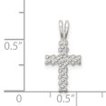 thumbnail image 2 of Sterling Silver Polished CZ Cross Pendant QC8211, 2 of 2