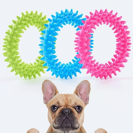 1pc Life Ring Design Pet Grinding Teeth Squeaky Plush ToyDurable Chew Toy For Dog Interactive Supply main image 1