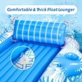 thumbnail image 4 of Inflatable Pool Lounger Float for Adults - JIANYHW X-Large Beach Sun Tan Tub Pool Lounge Raft Sunbathing Pool Floaties with 2 Food/Drink Holder, Blow Up Tanning Pool Bed Floating Mat, 4 of 7