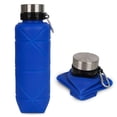 thumbnail image 1 of KEMIER Collapsible Water Bottles Leakproof Valve Reusable BPA Free Silicone Foldable Water Bottle for Sport Gym Camping Hiking Travel Sports Lightweight Durable 23.6oz 700ml（Blue）, 1 of 8