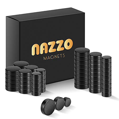 NAZZO Mini Magnets, Rare Earth Magnets, Super Strong Neodymium Magnets for Science, DIY, and Kitchen Cabinet, Round Magnets, 3 Sizes 60pcs, Black - Walmart.com