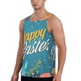 thumbnail image 2 of Gukieu Happy Easter Print Men's Quick Dry Fitness Vest, Round Neck Sleeveless Fitness Bodybuilding Top-XX-Large, 2 of 7