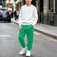 thumbnail image 5 of Cethrio Boys Cotton Outfit Sets, Casual Crew Neck Long Sleeve 2 Piece Boys' Clothing Sets Green Size 5-6 T, 5 of 5