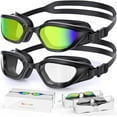 thumbnail image 1 of Swim Goggles, Unisex Adult Swimming Goggles Anti Fog Anti UV No Leakage Wide View for Men Women Youth, 1 of 5