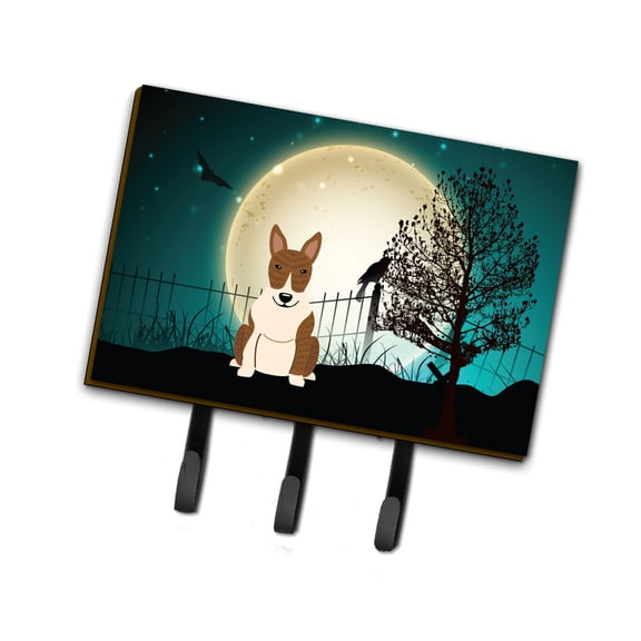 Halloween Scary Bull Terrier Brindle Leash or Key Holder