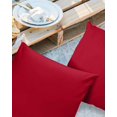 thumbnail image 2 of Pack of 2 Outdoor Pillow Covers, Solid Color Red Waterproof Square Throw Pillowcase Cushion Decorative Pillow Covers for Couch Patio Tent, 16x16 in, 2 of 6