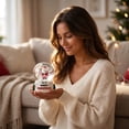 thumbnail image 6 of Fmbmuo Christmas Snow With Light Resin Glass Snowball Ornament Light Up Holiday Desktop Decor Xmas Gift For Kids Home Tabletop Decoration, 6 of 7