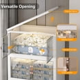 thumbnail image 5 of UAMFURI 640QT Stackable Storage Bins with Lids and Wheels, Foldable Closet Organizers, 40GAL*4Pack Plastic Storage Drawers for Kitchen, Bedroom, Dorm, 5 of 9