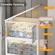 UAMFURI 640QT Stackable Storage Bins with Lids and Wheels, Foldable Closet Organizers, 40GAL*4Pack Plastic Storage Drawers for Kitchen, Bedroom, Dorm