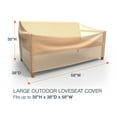 thumbnail image 4 of Budge Large Beige Patio Outdoor Loveseat Cover, Sedona, 4 of 11