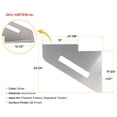 thumbnail image 6 of Aluminum Mounting Brackets for Flatbed and Stepdeck Trailer Toolbox - 18" x 24" Weld-on, Weather Resistant Underbody Truck Tool Box Mounting Kit - 1 Pair, 6 of 17