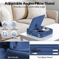 thumbnail image 4 of KDD Tablet Pillow Stand, iPad Tablet Stand with Storage, Foldable Adjustable Holder for Bed, Couch, Lap and Desk, Blue, 4 of 9