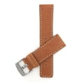 thumbnail image 1 of 24mm Leather Watch Band Strap, Stainless Steel Buckle, 1 of 7