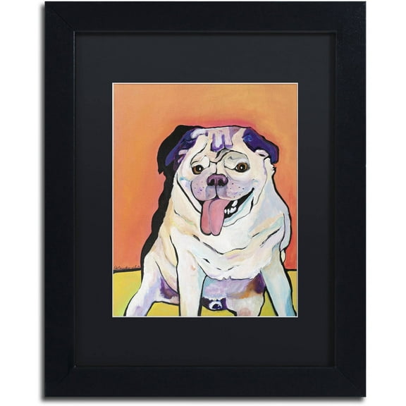 Trademark Fine Art "Conan" Canvas Art by Pat Saunders-White, Black Matte, Black Frame