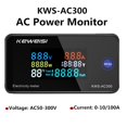 thumbnail image 1 of AC 6in1 110V 50V ~ 300V 100A Amperímetro digital Voltímetro de energía de energía Amperímetro Watt KWH Medidor de temperatura Multímetro de tiempo AC300-10A Soledad Medidor de electricidad, 1 of 10