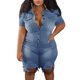 thumbnail image 1 of Mono sexy para mujer Pantalones cortos con agujeros rasgados con bolsillos Mameluco corto de una pie Abanopi Azul/5X-grande, 1 of 7