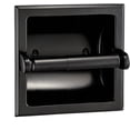 thumbnail image 1 of Matte Black Recessed Toilet/Tissue Paper Holder All Metal Contruction - Mounting Bracket Included, 1 of 6