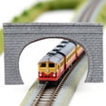 thumbnail image 5 of MERIGLARE 2 Pieces Railroad Tunnel Portal Model N Scale Train Structure Accessory Gypsum DIY Mountain Cave Tunnels Railway Track Tunnel Entrance Micro Landscape Diorama suitable Without Slopes, 5 of 6