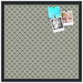 thumbnail image 2 of PinPix 24x24 Custom Cork Bulletin Board  Poster Board Has a Fabric Style Canvas Finish, Framed in Retro Jade Quatrefoil Lattice Design, by ArtToFrames (PinPix-229), 2 of 5