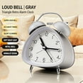 thumbnail image 6 of Vintage Alarm Clock,Alarm Clocks for Heavy Sleepers,Silent Metal Twin Bell Alarm Clock, Retro Alarm Clocks Bedside with Night Light Function, 6 of 7
