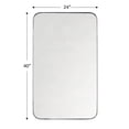 thumbnail image 2 of TEHOME Kengston 24x40'' Polished Nickel Metal Framed Bathroom Mirror for Wall in Stainless Steel Rounded Rectangular Bathroom Vanity Mirrors Wall Mounted, 2 of 9