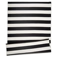 thumbnail image 3 of Outdoor Rug 4x6 Reversible Polypropylene Rug, Indoor/Outdoor Area Rug, Plastic Straw Mat, Black & White, 3 of 5