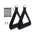 thumbnail image 2 of 2 piezas de agarres para ejercicios, accesorios de gimnasio resistentes, agarres de banda de resistencia para de poleas, equipo de gimnasio Negro, 2 of 8