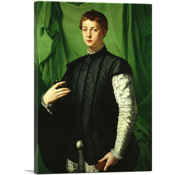 ARTCANVAS Lodovico Capponi 1550 Canvas Art Print by Agnolo Bronzino - Size: 12" x 8" (0.75" Deep)