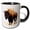 Black/White, variant on 3drose, Kansas Territory Animal Bison Americanus, 11oz Two-tone Blue Mug