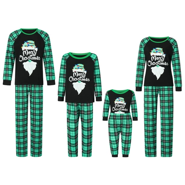 Conjunto de pijamas familiares a juego de Navidad Fiomva con estampado de dinosaurios de dibujos animados, ropa de dormir para el hogar, pijamas para adultos y niños