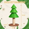 thumbnail image 5 of Tcbosik 31.5" Christmas Tree Cat Scratcher, Xmas Themed Scratching Post with All-Around Sisal & Fleece Plush Base, Holiday Décor for Cats, Grass Green, 5 of 6