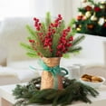 thumbnail image 5 of 15PCS Artificial Christmas Tree Picks Red Berry Pine Branches Flower Pick for Christmas Wreath Festive Season Decor, 5 of 7