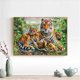thumbnail image 3 of Diamante bordado DIY diamante pintura Tigre familia bosque punto de cruz Likrtyny Arte deco, 3 of 9