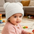 thumbnail image 4 of UngA Toddler Boy Winter Beanie Baby Knit Hat Warm Girl Beanies Newborn Cute Hats for Kids (White,3-8 Years), 4 of 7