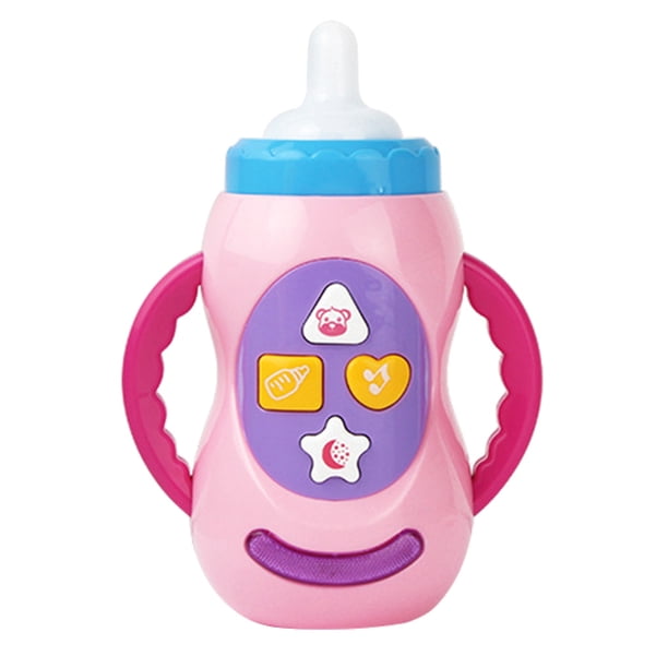 Juguetes de botella de leche con sonido para niños Worallymy, biberón de alimentación con luz musical segura, juguetes educativos de aprendizaje Musical Worallymy JD735800072