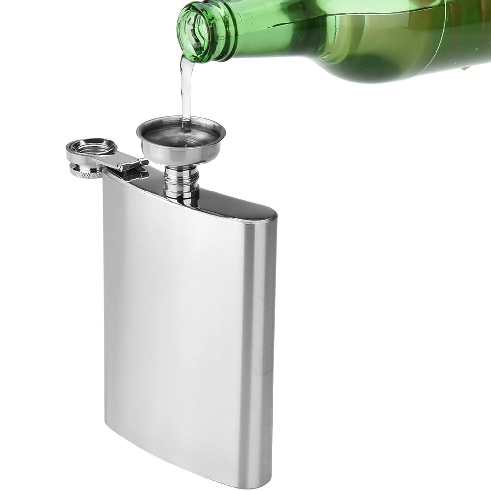 6-10 oz Stainless Steel Hip Flask Drink Whiskey Vodka Case Holder Pocket Gift 
