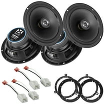 NVX 6.5" Car Speaker Upgrade Kit for 2007-2017 Jeep Wrangler Complete Speakers Harness Wire Adapters