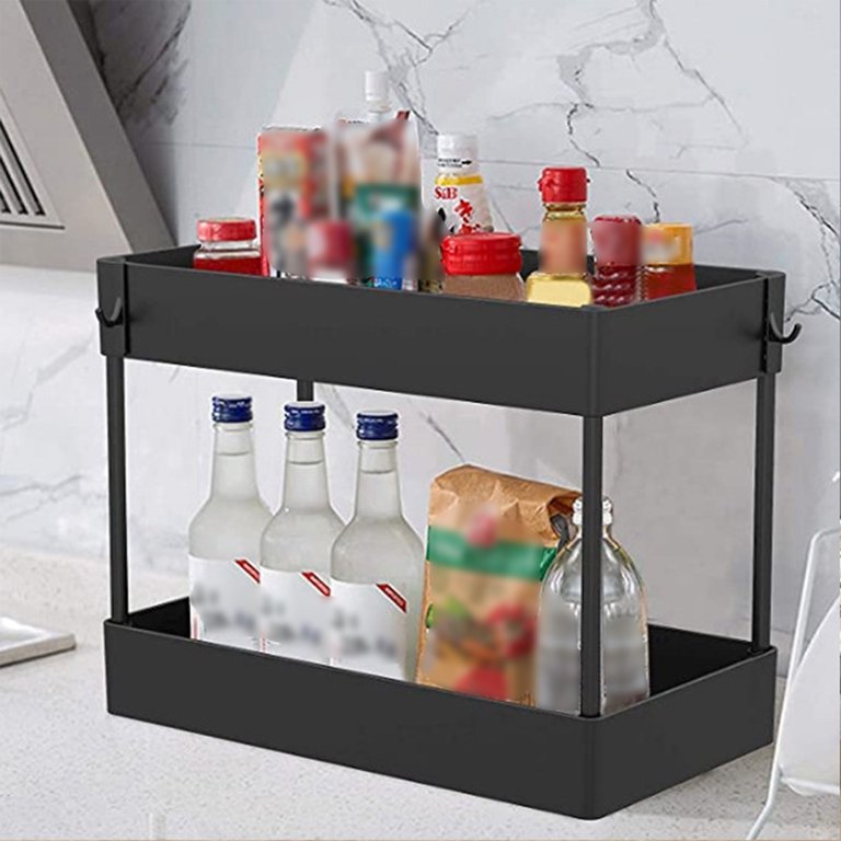 Double Deck Foreign Trade Sink Table Top Sorting Rack Floor Table Top Sorting Storage Rack Kitchen Spice Rack Storage Rack