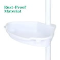 thumbnail image 5 of Trilenars 4-Tier Corner Shower Caddy with White Tube,White tube Black plate, 5 of 7