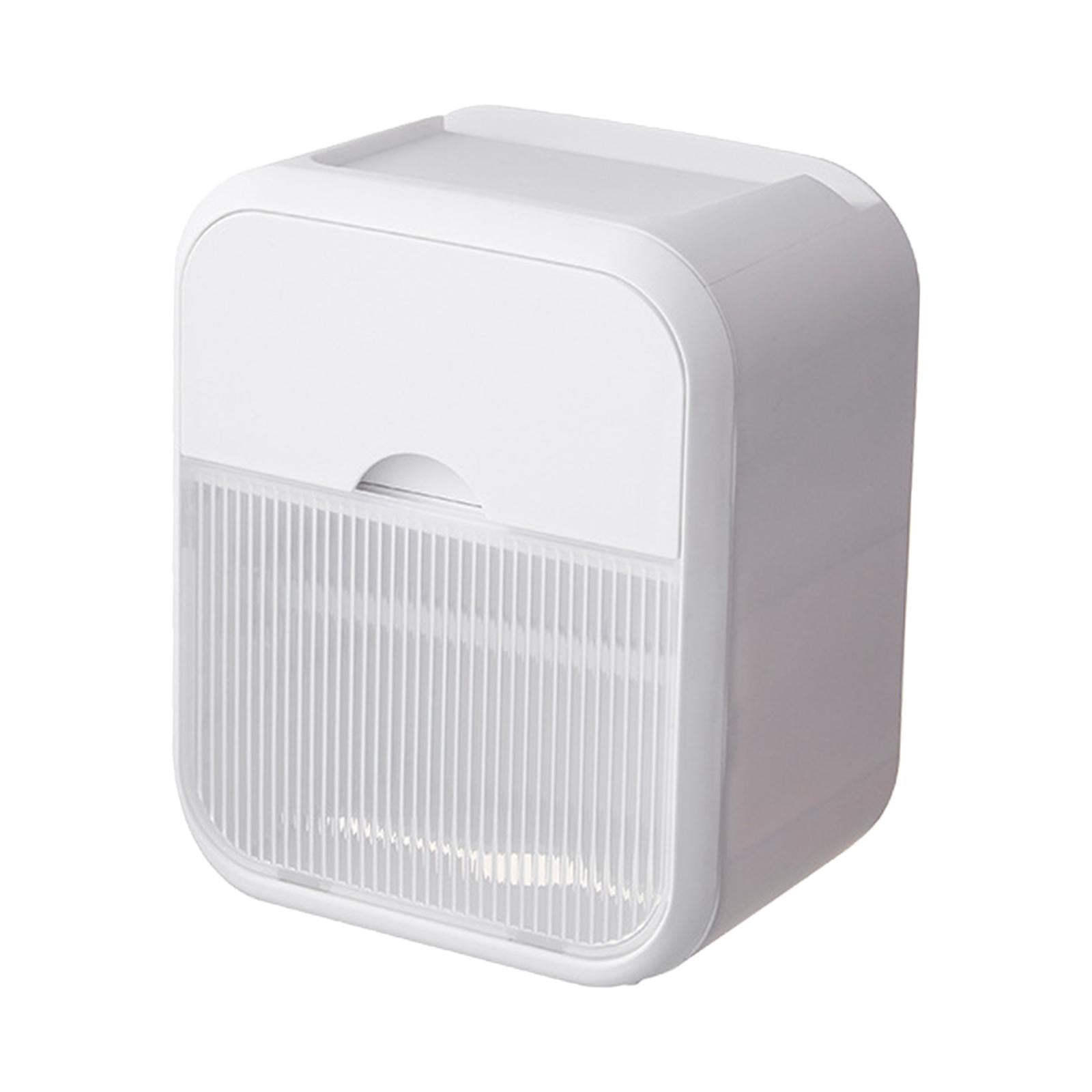 Fiocias Toilet Paper Storage Box Toilet Paper Roll Holder with Phone Shelf Multifunction white