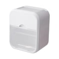 thumbnail image 3 of DOLITY Tissue Roll Holder with Phone Shelf, Waterproof Toilet Paper Storage Box, Toilet white, 3 of 9