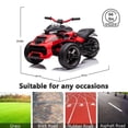thumbnail image 4 of LUIBAS 24V Kids ATV Ride On Motorcycle Electric 3 Wheeler Ride-On Electric ATV Kids Ride On Toys for Kids with Battery Powered Motor, EVA Wheels, w/LED Lights, Bluetooth, MP3 for 3+ Years, Red, 4 of 6