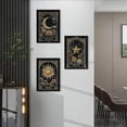 thumbnail image 4 of 3Pcs Vintage Tarot Celestial Canvas Wall Art Sun Moon Stars Wall Decor Pictures Gothic Dark Aesthetic Flower Posters Prints for Living Room Bedroom Home Decoration, 4 of 6