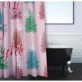thumbnail image 3 of Simply Daisy 70" W x 73" L Merry and Bright Polyester Shower Curtain, Light Pink [1 Ct], 3 of 5