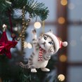 thumbnail image 1 of Colgante Plano Acrílico Navideño Colgante Navideño Con Gato Colgante Decorativo Con Árbol De Navidad Manualidades 2D Para Fiestas De Año Nuevo Y Navidad, 1 of 2