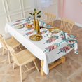 thumbnail image 3 of Multicolor Ethnic Geometric Border Pattern Rectangle Tablecloth 60"x102",Waterproof Polyester Rectangle Table Cloth, Wipeable Spillproof Polyester Tablecloth for Dining, Camping, Indoor and Outdoor, 3 of 6